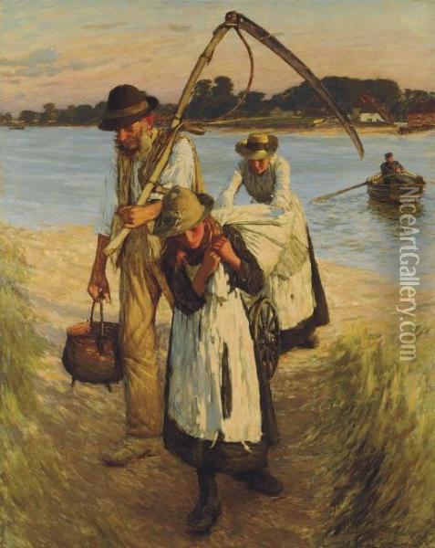 Travelling Harvesters Oil Painting - Henry Herbert La Thangue