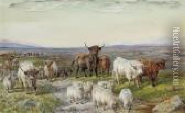 Driving Home The Herd Oil Painting - Charles Jones
