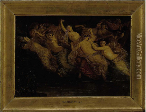 Water Nymphs Oil Painting - William Collins