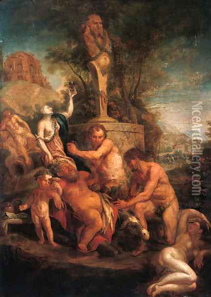 The Triumph of Silenus Oil Painting - Antoine Coypel