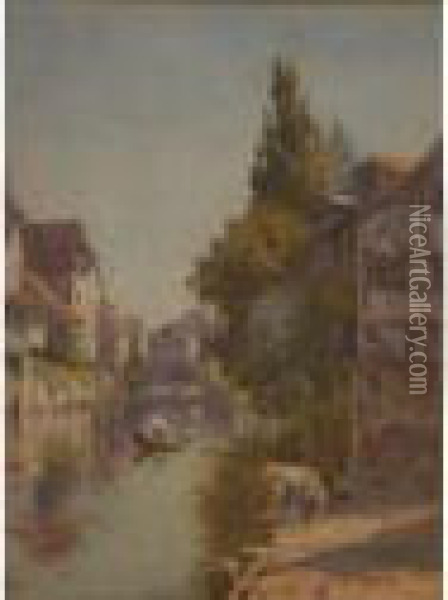 At Nuremberg Oil Painting - Mary S. Hagarty