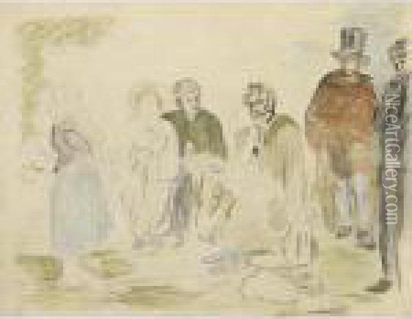 Le Vieux Musicien, Etude Pour L'ensemble Du Tableau Oil Painting - Edouard Manet