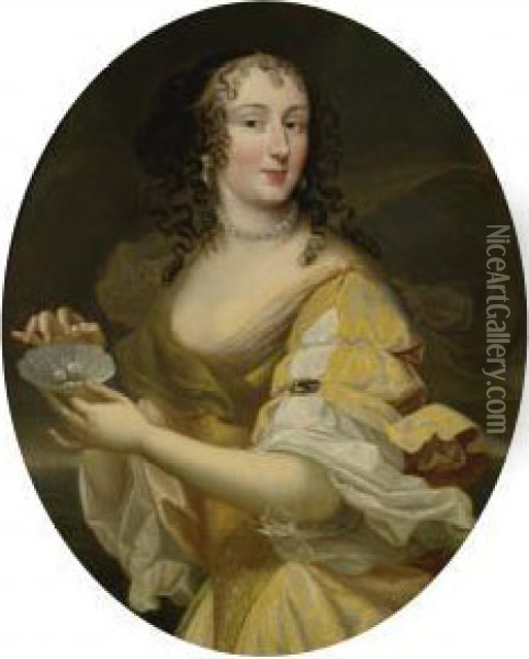 Portrait Of A Lady Oil Painting - Pierre Le Romain I Mignard