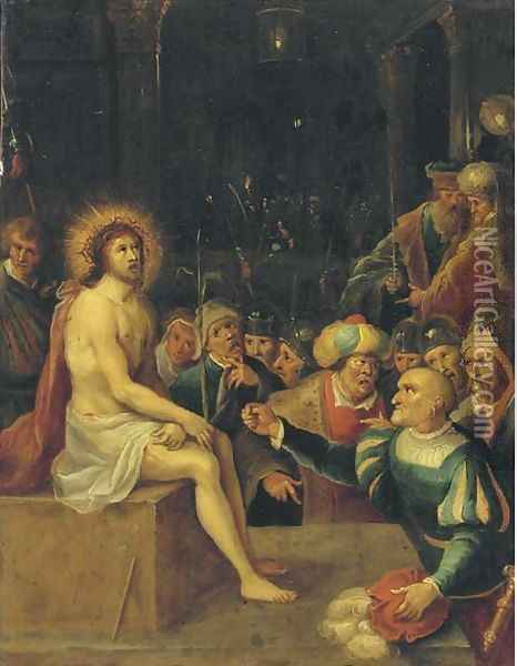 The Mocking of Christ Oil Painting - Frans II Francken