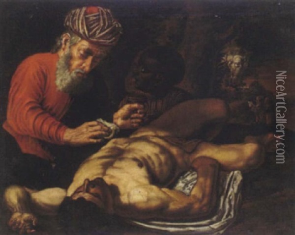 Il Buon Samaritano Oil Painting - Orazio Borgianni