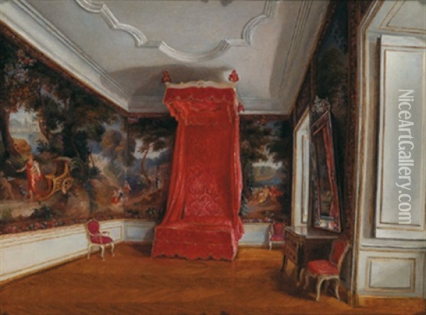 Interieur Des Schlosses Felsburg Oil Painting - Mathilde Esch