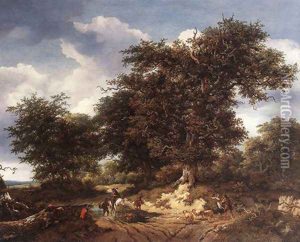 The Great Oak 1652 Oil Painting - Jacob Van Ruisdael