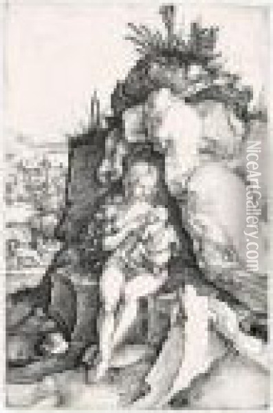The Penance Of St John Chrysostom (b.63; M., Holl.54) Oil Painting - Albrecht Durer