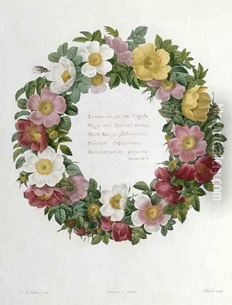 Christmas Roses Oil Painting - Pierre-Joseph Redoute