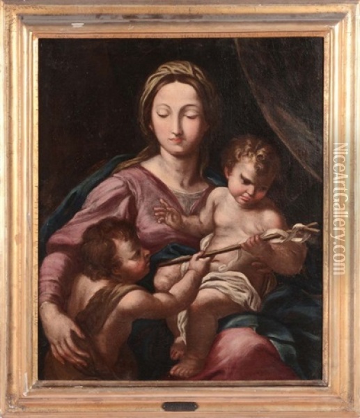 Madonna Col Bambino Oil Painting - Domenico Piola