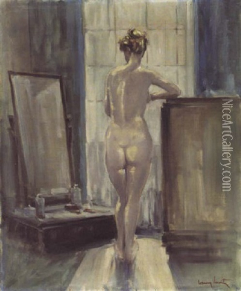 Femme Nue A Sa Toilette Oil Painting - Louis Icart