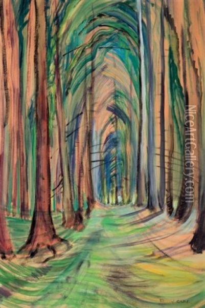Cathedral Oil Painting - Emily Carr