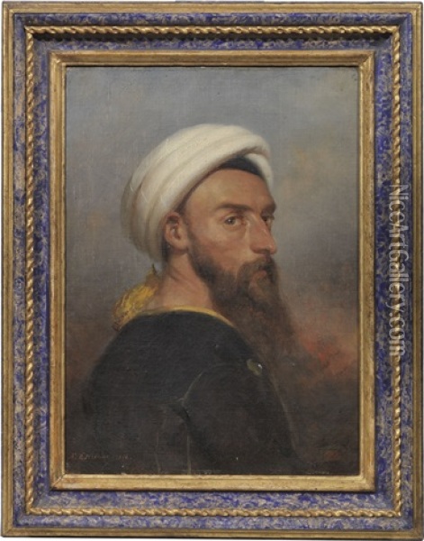 Ritratto Di Arabo Oil Painting - Auguste Estienne