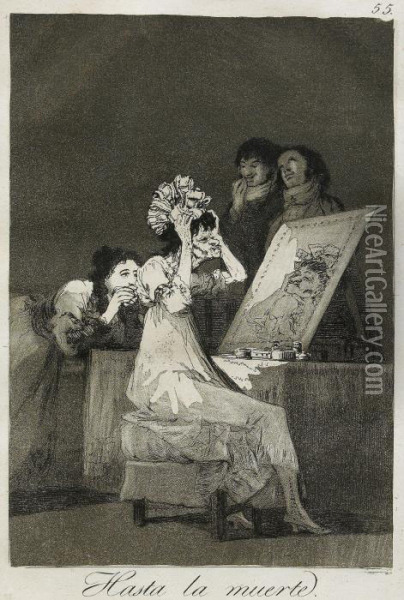 Four Plates Oil Painting - Francisco De Goya y Lucientes