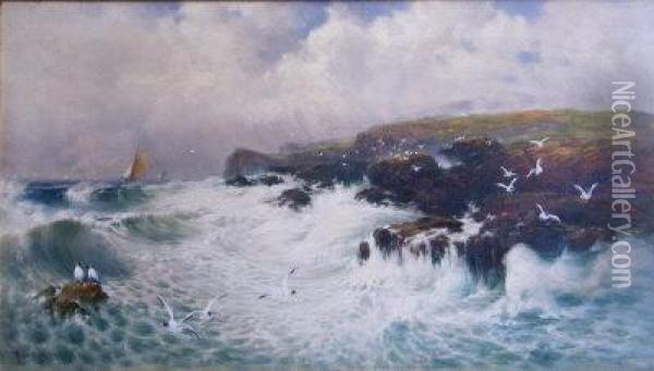 The Coast. Oil Painting - Bret Hayes