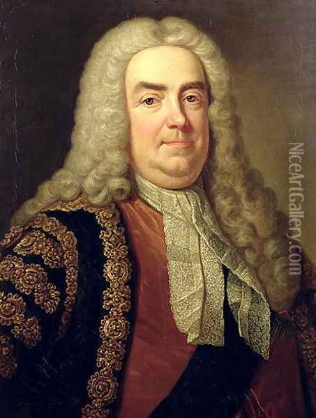 Portrait of Sir Robert Walpole 1676-1745 Oil Painting - Charles Jervas