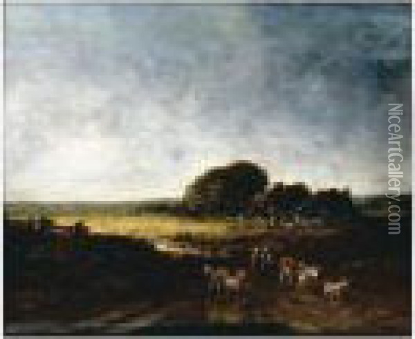 Landscape Oil Painting - Georges Michel