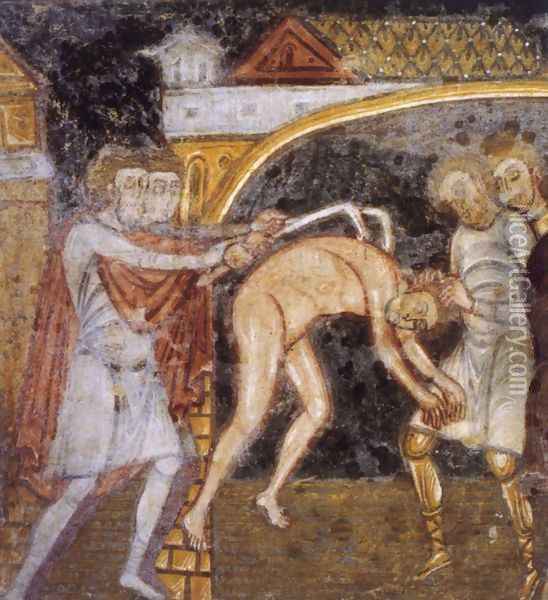 Scene of Martyrdom c. 1100 Oil Painting - French Unknown Masters