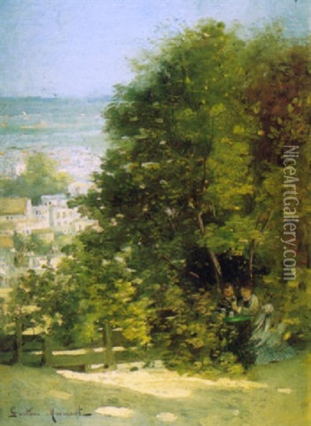 Bistrot Pres De Montmartre Oil Painting - Gustave Maincent