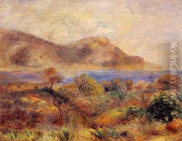 Mediterranean Landscape Oil Painting - Pierre Auguste Renoir