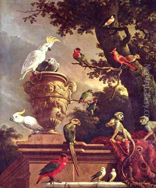 The Menagerie 2 Oil Painting - Melchior de Hondecoeter