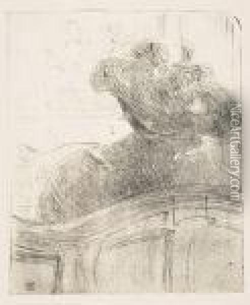 Cleo De Merode>. Oil Painting - Henri De Toulouse-Lautrec