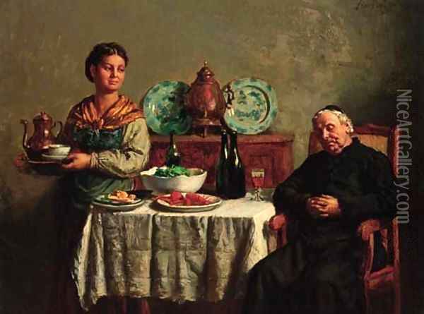 A good lunch Oil Painting - Frans Meerts