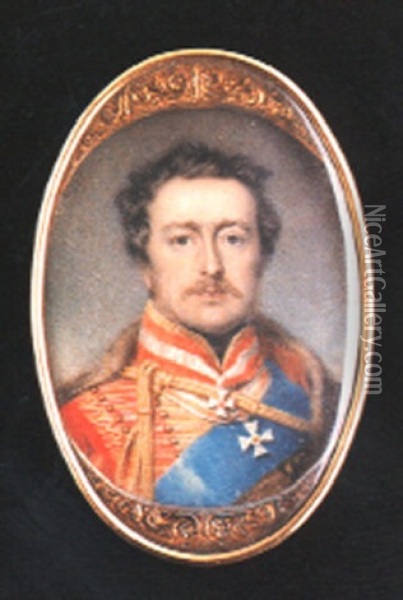 Frederick Vi, Landgrave Of Hessen-homburg In Uniform Oil Painting - Francois Joseph Juste Sieurac