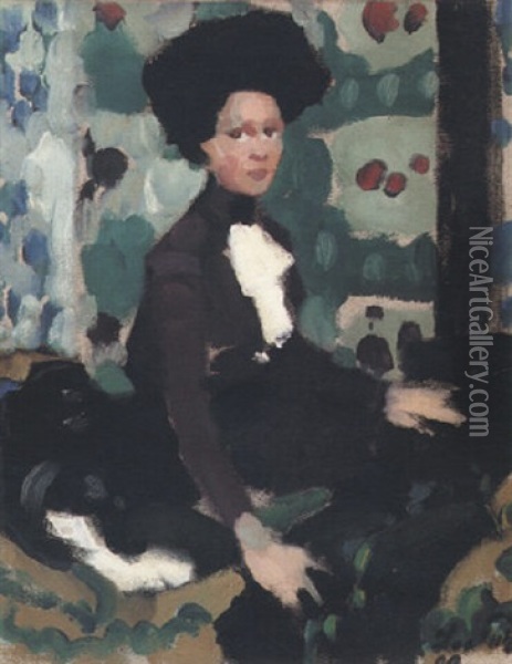 Frau Von Kuhlemann Oil Painting - Leo Putz