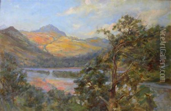 A Highland Loch Oil Painting - Robert Payton Reid