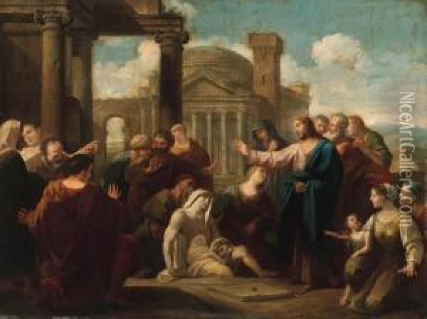 The Raising Of Lazarus Oil Painting - Luigi Garzi