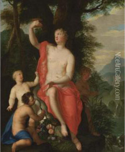 Mattheus Terwesten The Hague 1670 - 1757 Oil Painting - Matheus Terwesten