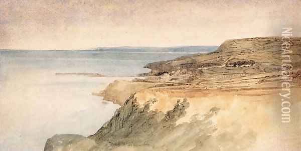 Lyme Regis, Dorset Oil Painting - Thomas Girtin