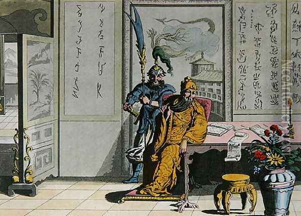 Quante-Cong, founder of the Chinese empire, from Le Costume Ancien et Moderne by Jules Ferrario, published c.1820-40 Oil Painting - Gaetano Zancon