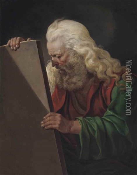 Moses Oil Painting - Noel Halle