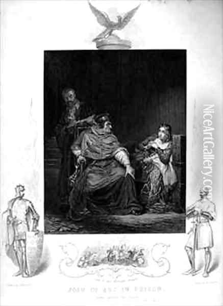 Joan of Arc in Prison Act III in Henry VI Oil Painting - Hippolyte (Paul) Delaroche