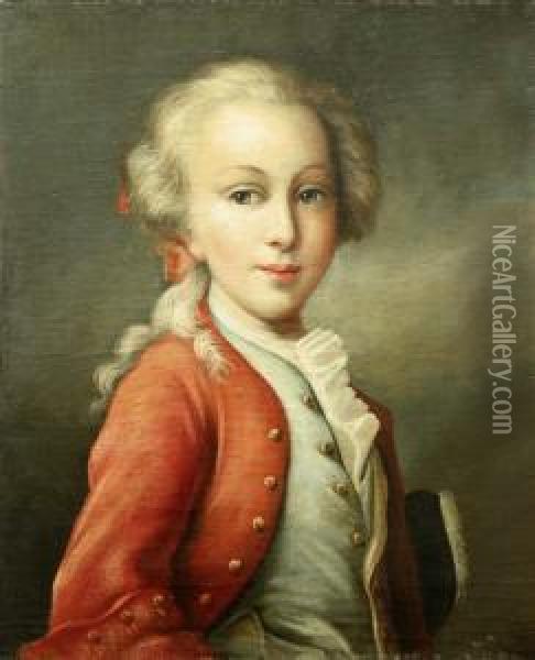 Portrait De Jeune Garcon A-mi-corps Oil Painting - Johann Heinrich Wilhelm Tischbein I