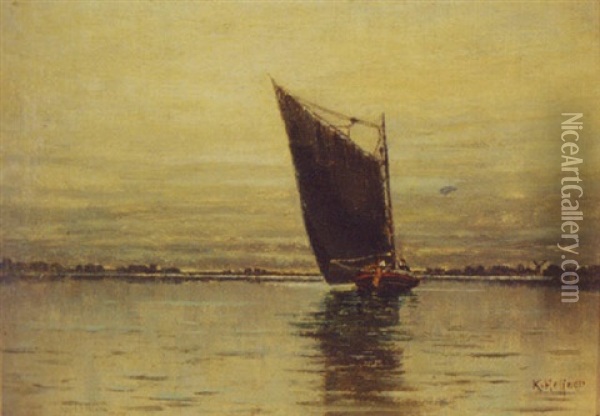 At Sail Oil Painting - Karl Heffner