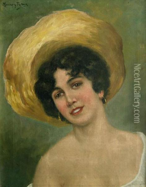 Portret Kobiety Oil Painting - Maurycy Trebacz