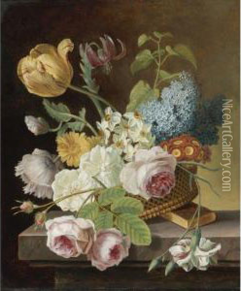 Flower Still Life Oil Painting - Jan Frans Van Dael