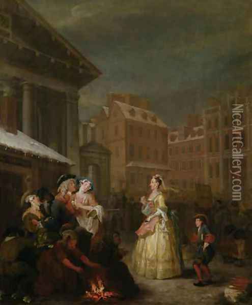 The Four Times of Day Morning Oil Painting - William Hogarth