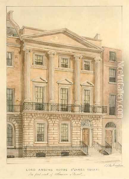 Lord Anson's House in St James's Square Oil Painting - Charles James Richardson