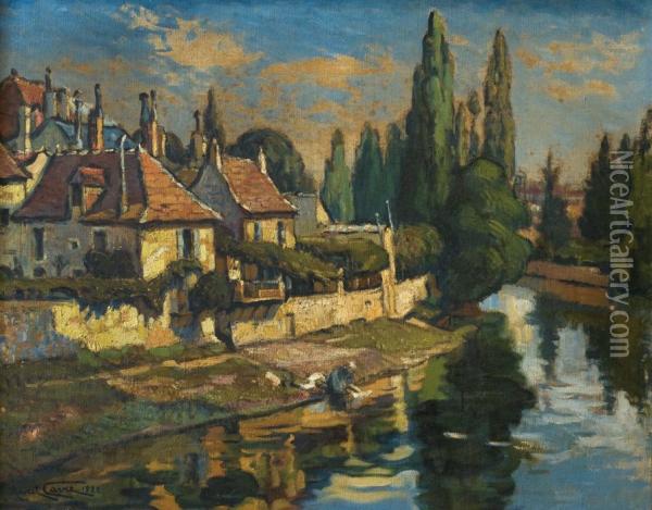 Canal Oil Painting - Raoul Carre