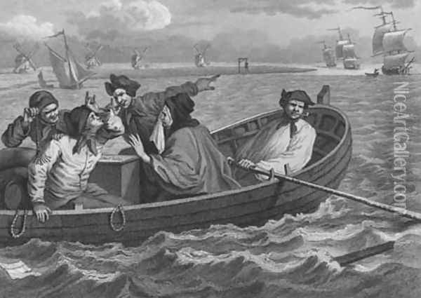 Idle 'Prentice Turn'd Away and Sent to Sea Oil Painting - William Hogarth