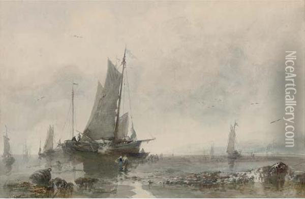 The Mouth Of The Lee Oil Painting - Albert Pollitt