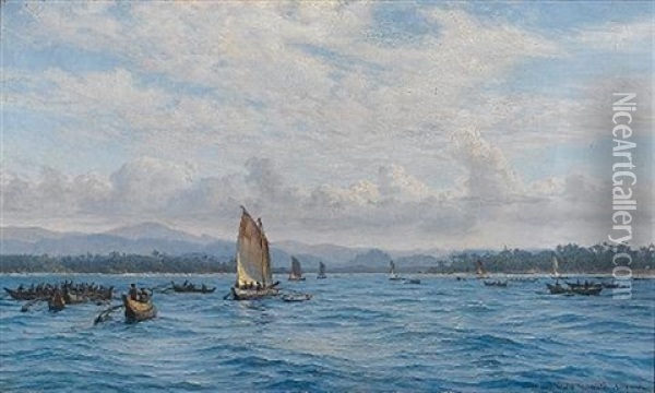 Under Ceylon Oil Painting - Vilhelm Karl Ferdinand Arnesen