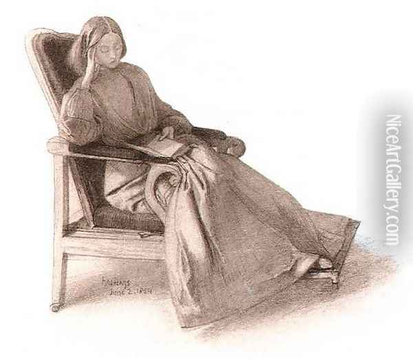 Elizabeth Siddal I Oil Painting - Dante Gabriel Rossetti