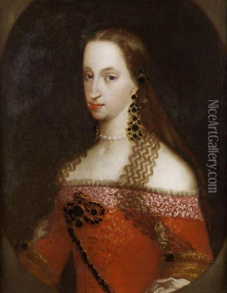 Portrait De Marguerite D'autriche, Reine D'espagne Oil Painting - Claudio Coello