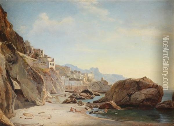 Amalfi Oil Painting - Anders Christian Lunde