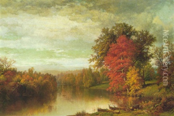 Colors Of Fall Oil Painting - William Mason Brown
